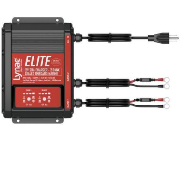 ELITE Series 12V 20A Charger - 2 Bank, Sealed Onboard Marine