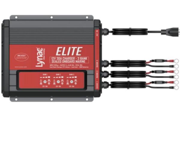 ELITE Series 12V 30A Charger - 3 Bank, Sealed Onboard Marine
